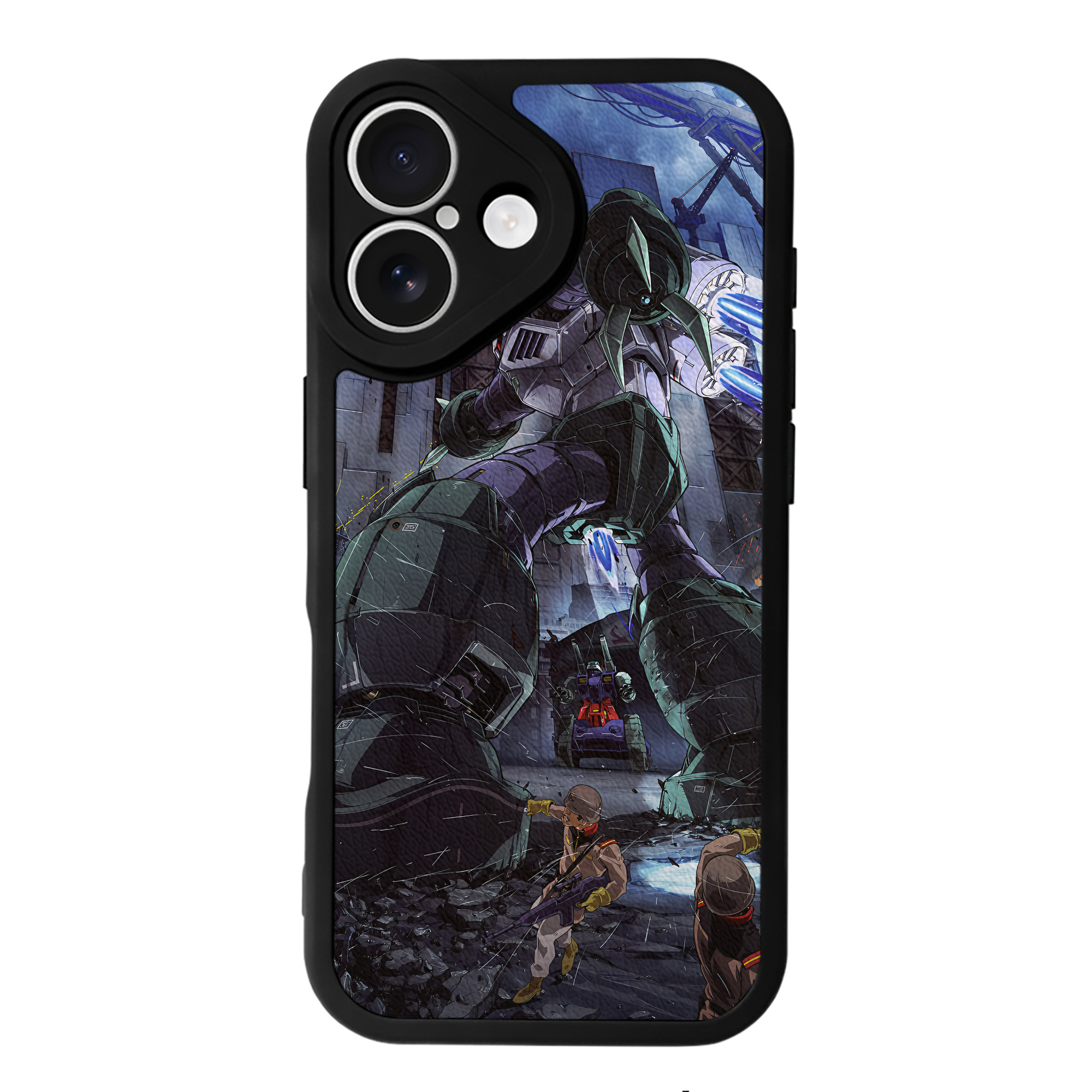 （画像用） 機動戦士ガンダム Mobile Suit Gundam 【iPhone 16シリーズ対応】シリコンスマホケース（レザー調） 材質：シリコン